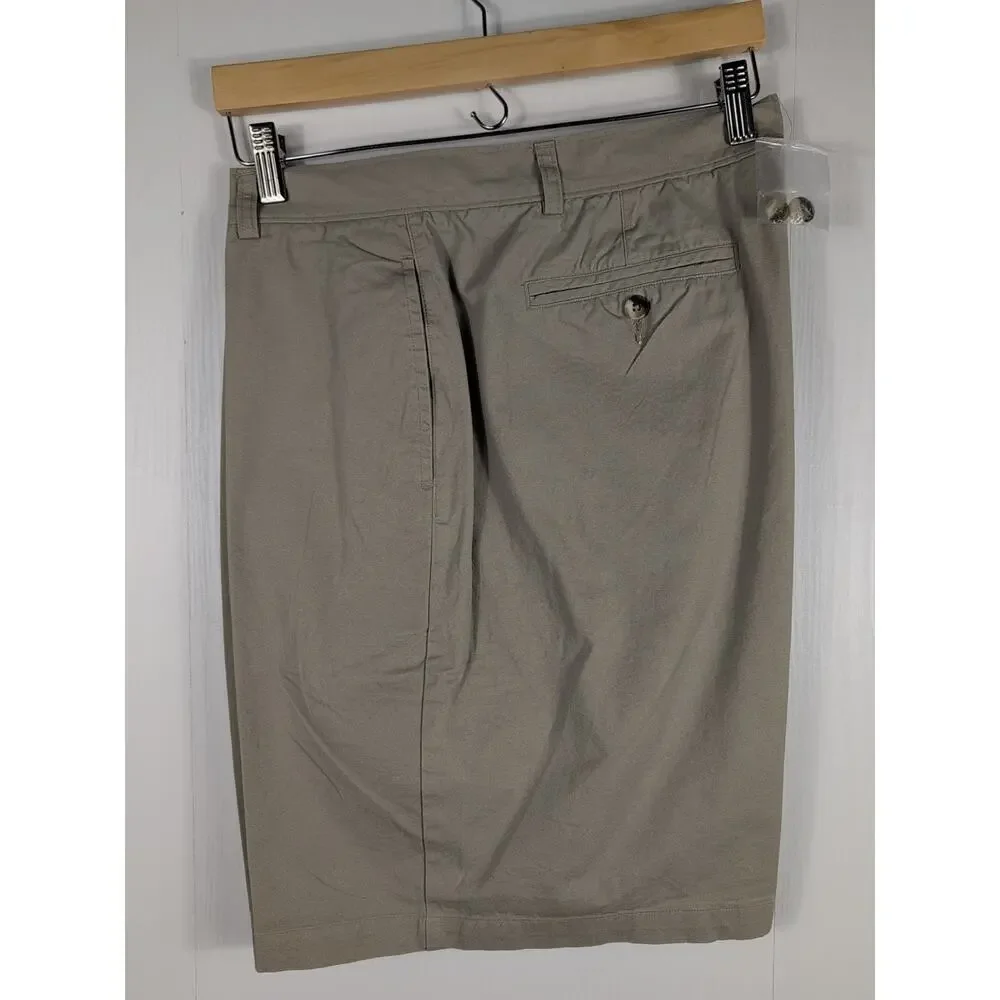 Disney World Mens Chino Shorts Size 38 Beige Flat Front Khaki Mickey Mouse New - Picture 3 of 16